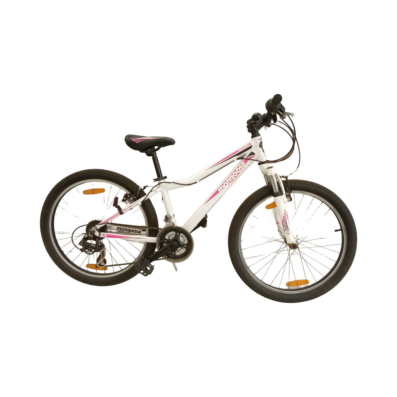 1797 - 24" White,
Pink, Mountain Bike,
Kids, Bike