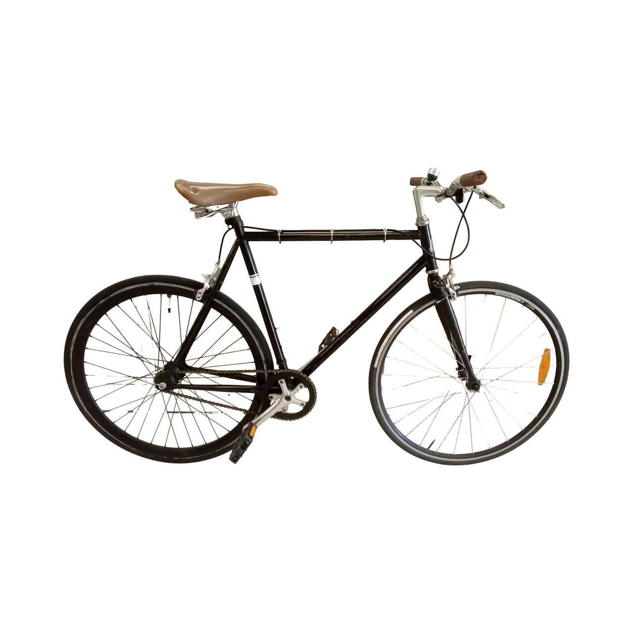 1822 - 55cm Black, Fixie Commuter, Bike