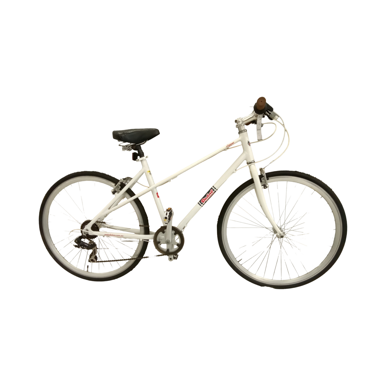 1853 - 46cm White, Flat Bar Commuter, Bike