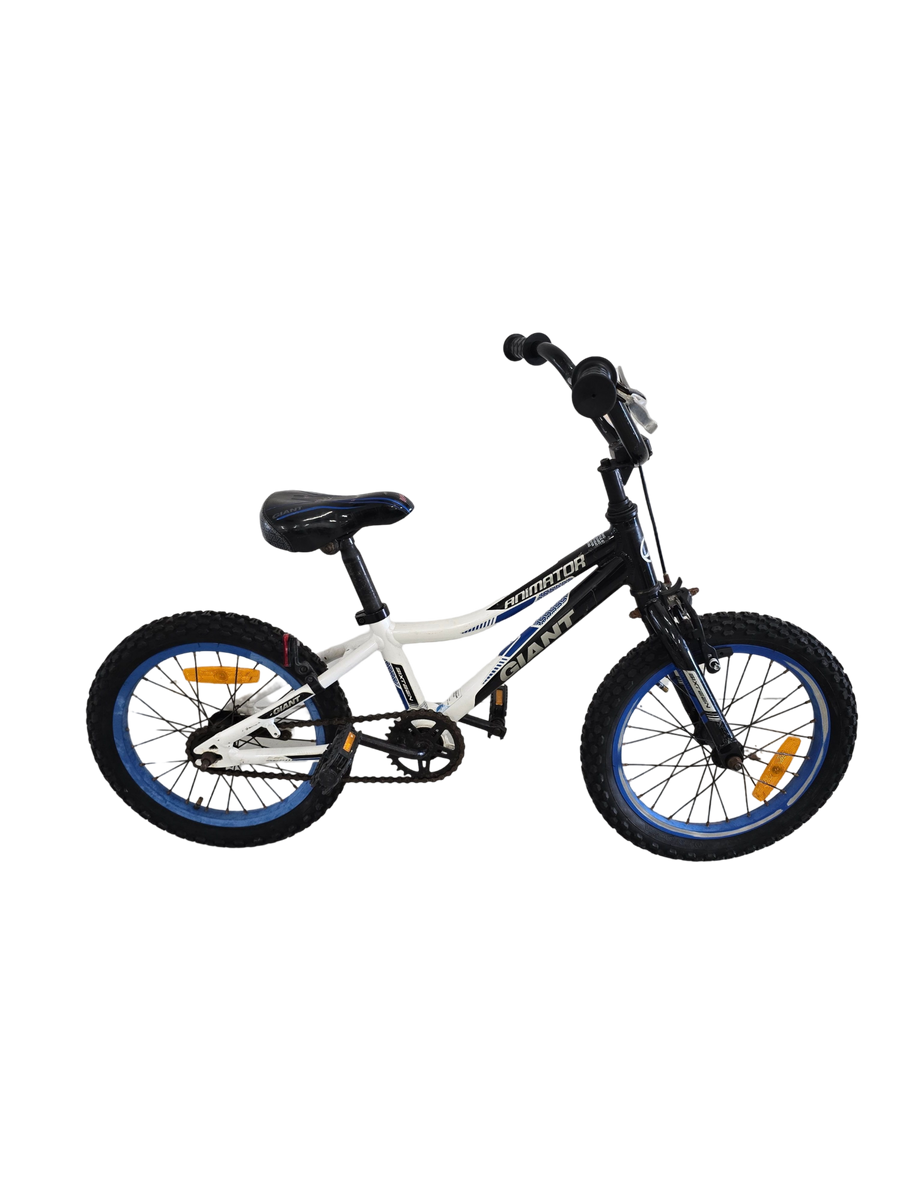giant animator Bike - 16"  - Kids, Colour: Black, Bue, White