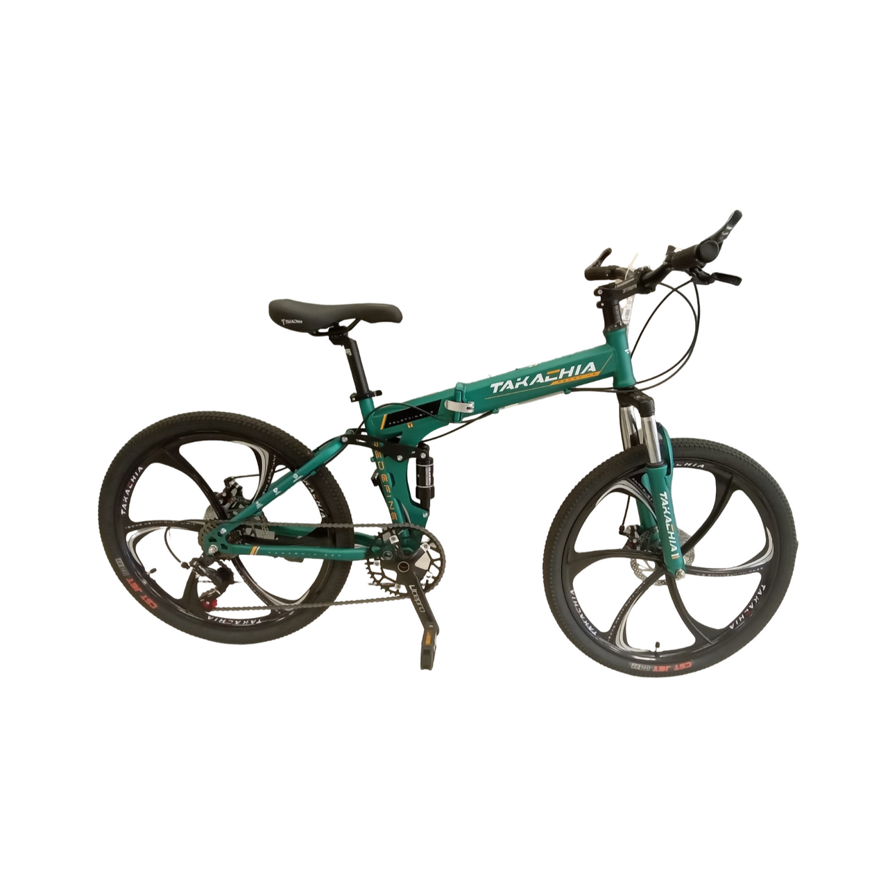 Takachia Foldtainebike Bike - 24"  - Folding Commuter, Colour: Green