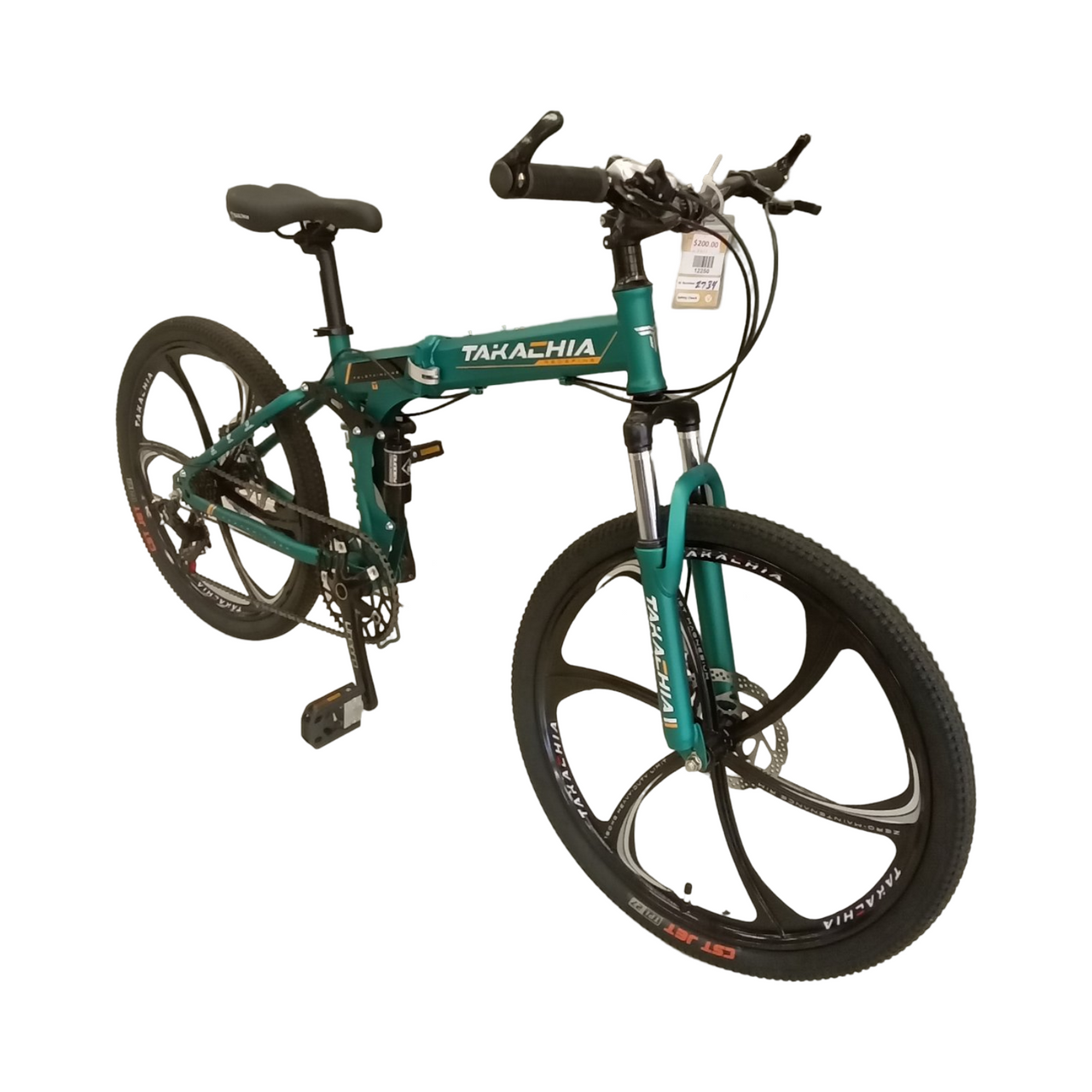 Takachia Foldtainebike Bike - 24"  - Folding Commuter, Colour: Green