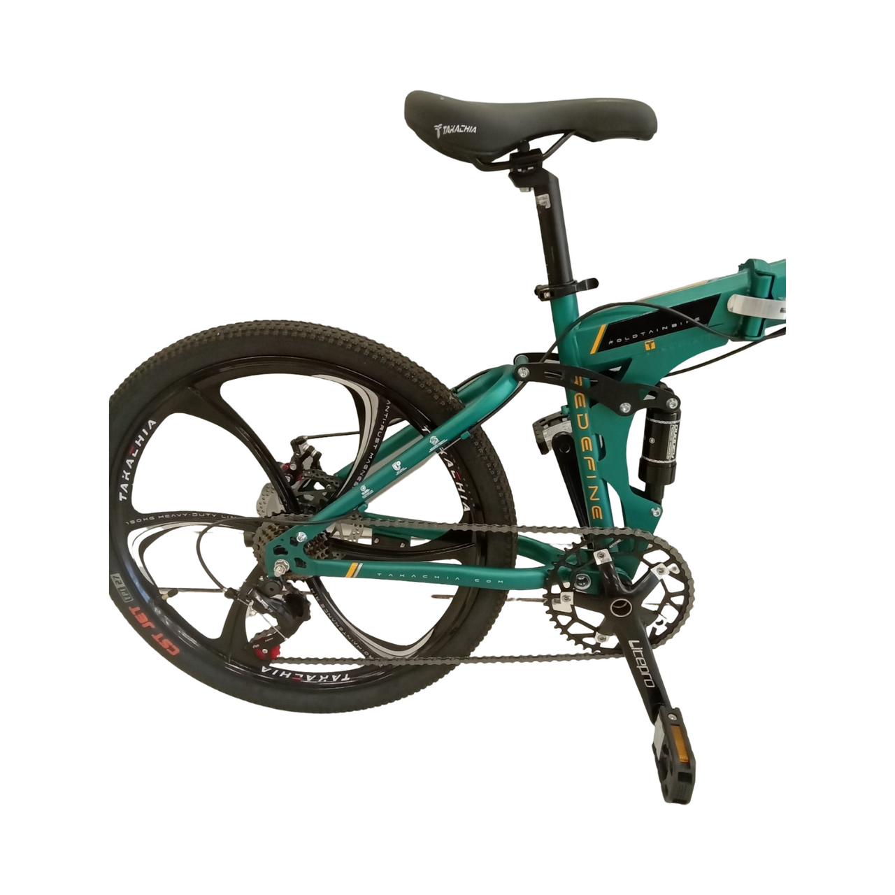 Takachia Foldtainebike Bike - 24"  - Folding Commuter, Colour: Green